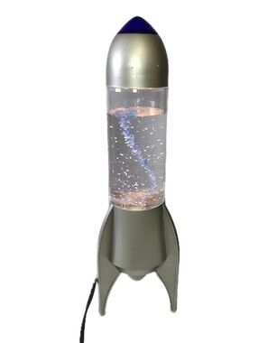 Vintage 1990s Vortex Tornado Rocket Lamp by Ken Art Spaceship Lava Lamp 16"